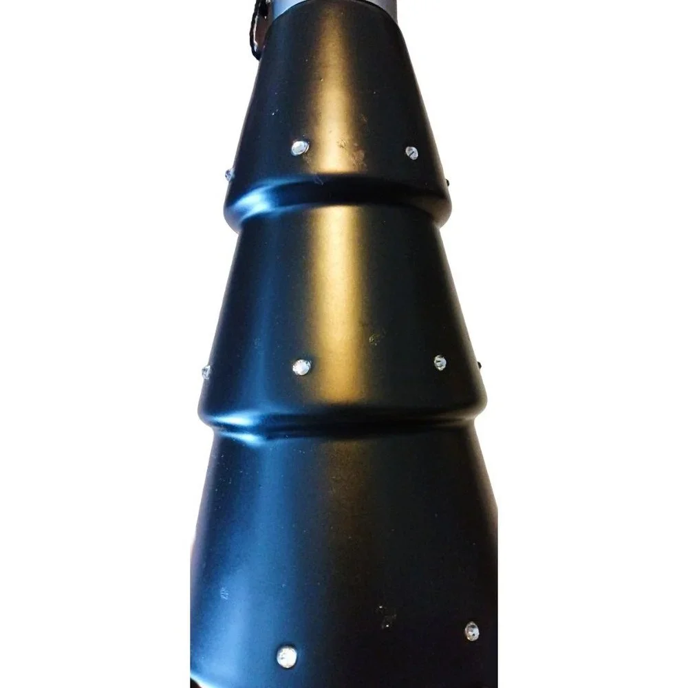 DKNY Black Tiered Rhinestone Studded Ceramic Soap Dispenser